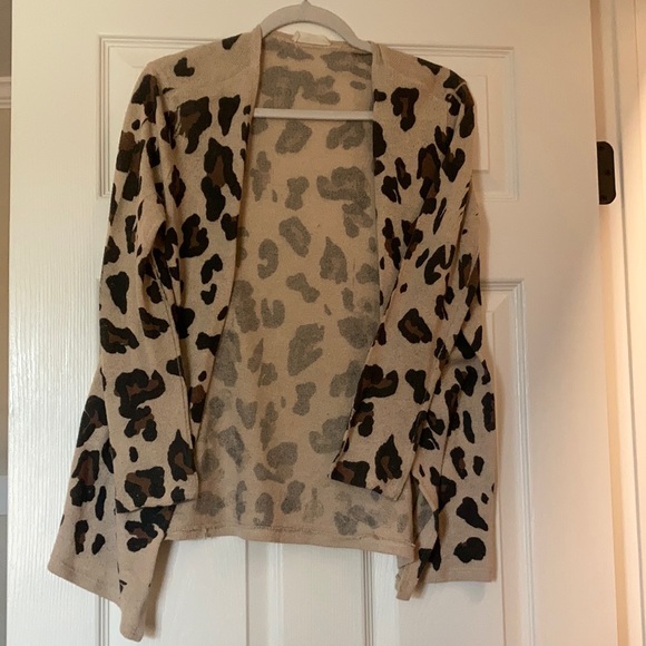 Leopard Print open front cardigan - Picture 1 of 2